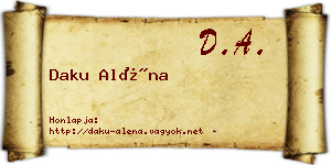 Daku Aléna névjegykártya